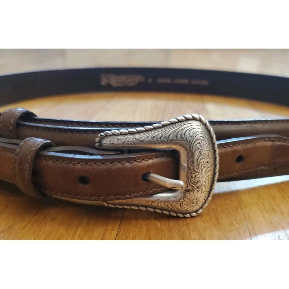 Nocona Belt Co Western Brown Ranger Leather Belt Mens 40 N2476802